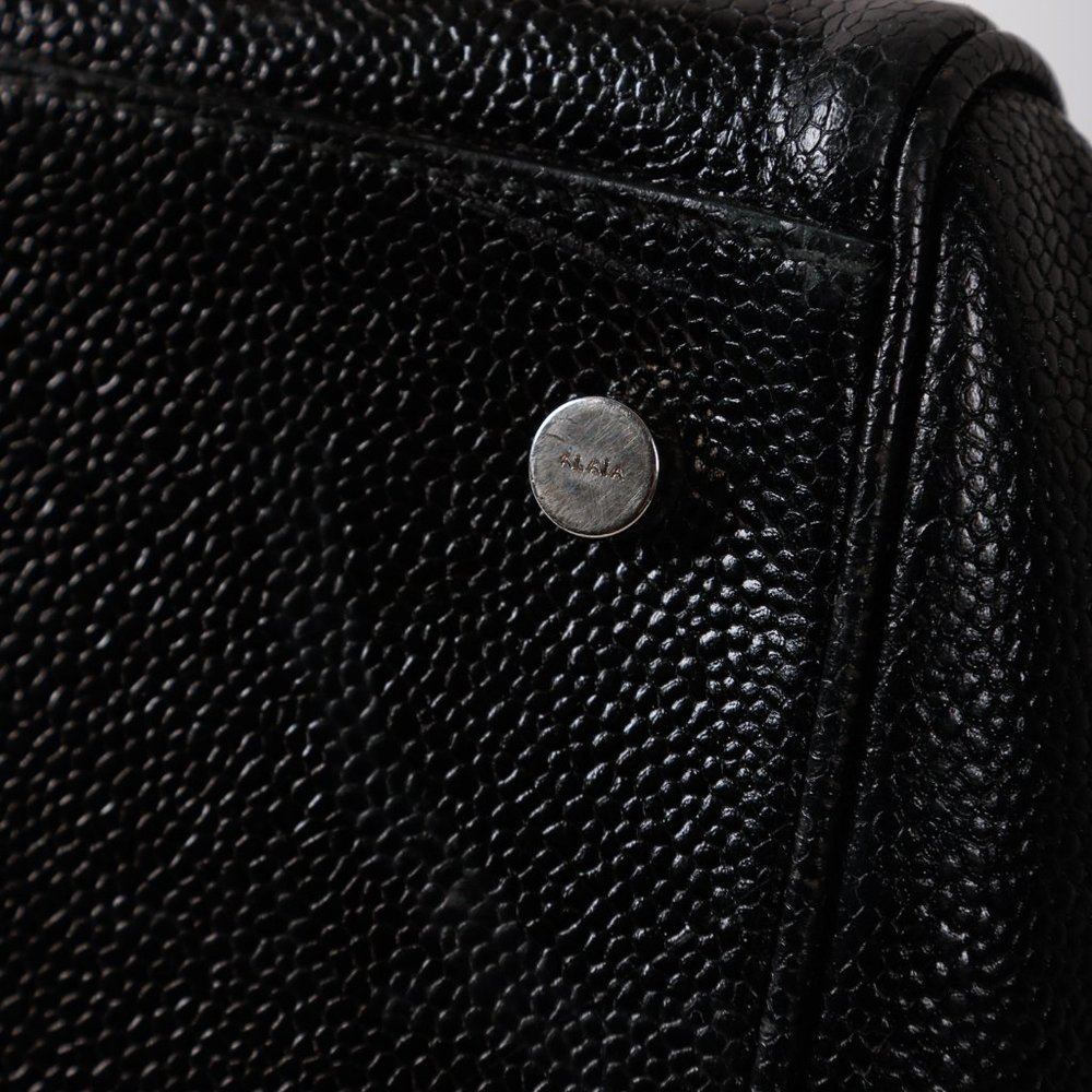 Alaia Black Pebbled Leather Tote - Picture 9 of 9